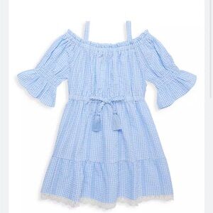 NWOT beautiful Design History Toddler Girls Cold shoulder Gingham Dress!